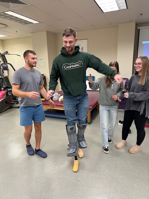 Reilly Weyandt tests dynamic response feet.