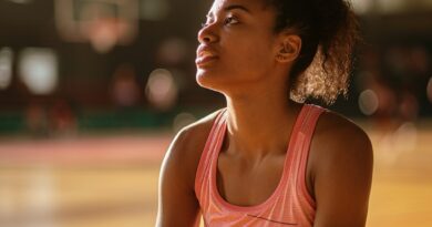 Young woman wheelchair basketball player.